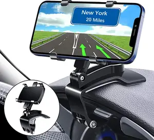 Universal Car Phone Holder Mount,360 Degrees Rotation Dashboard Phone Holder [Upgrade Clip Never Fall], Car Phone Mount for 4 to 7" Smartphones