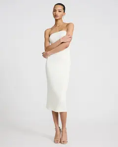 Express Jersey Knit Strapless Midi Tube Dress