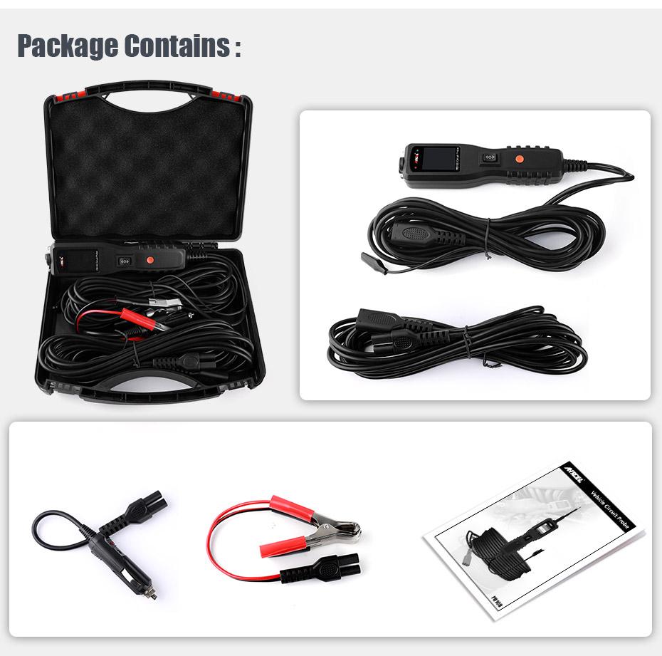 ANCEL PB100 Automotive Power Circuit Probe Tester, 12/24V Power Probe for Open/Short Circuit Testing, Continuity, Resistance, Relay & Diode Tester, 40FT Cable