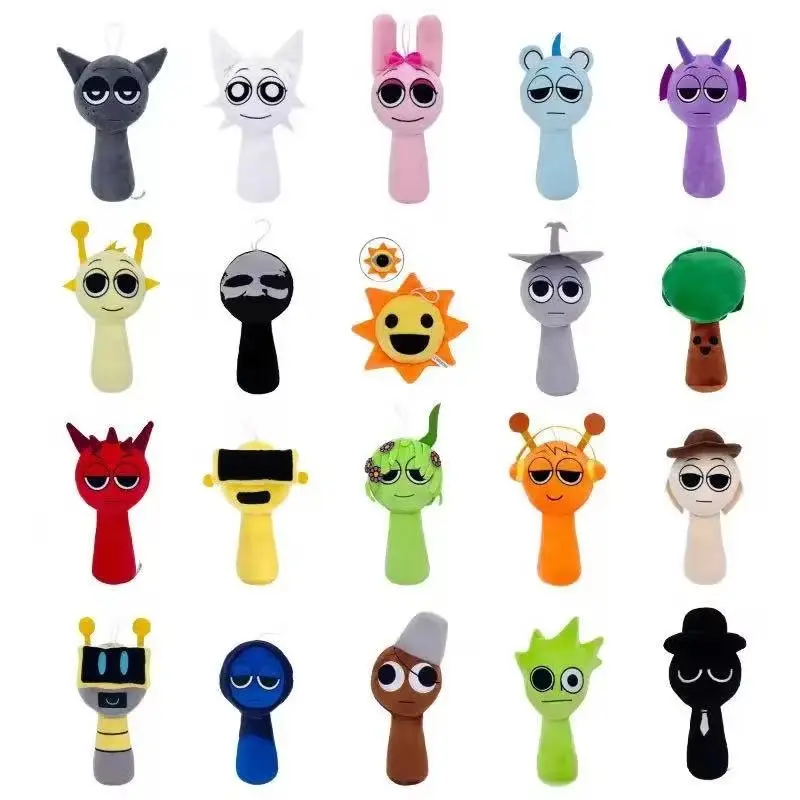 New Sprunki Plush Toys Game Plush Sprunki Plush Doll Sprunki Game Cartoon Kid Birthday Gifts Stuffed Dolls Christmas Gift