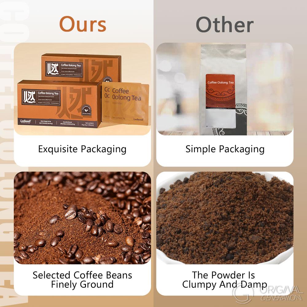 Wloss Tea BOGO Oolong Tea With Coffee 2 Cartons (1Carton 70g 5g × 14 pack)x2 With Free Forest Thermos Rich Complex Flavor Profile Premium Ingredients