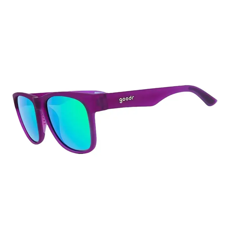 goodr Colossal Squid Confessions Large Size (BFG) Translucent Purple Frame with Light Green Lens, UV400, No Slip No Bounce No Tangle