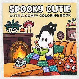 Adult and children's coloring books featuring adorably scary creatures for cozy moments of relaxation!