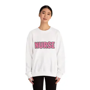 Leopard NURSE Crewneck Sweatshirt | Nursing Shirt, Medical Apparel