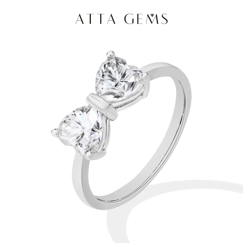 ATTA GEMS Classic D VVS1 Color Heart Cut 1.6CT Synthetic Moissanite Ring for Women Adult 925 Sterling Silver Rings Engagement Wedding Jewelry Gift R265, Heart Shaped Ring, Solitaire Engagement Rings tiktokshopbacktoschool