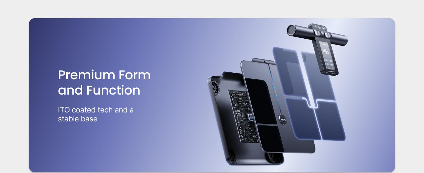 RENPHO 8 Electrode Smart Scale, Full Body Scan Segmental Body Composition Analysis with BIA Technology, Bluetooth Gym Gifts Measures Weight, BMI, Body Fat, Muscle Mass, Syncs to Free App, Full-Color TFT LCD on Handle, MorphoScan Nova, 400lbs