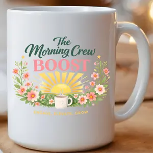 Morning Crew Boost Mug | Live Host Engagement Boost Gift | Coffee Mug for TikTok Morning Lives | 11oz 15oz or Color Changing Magic Mug