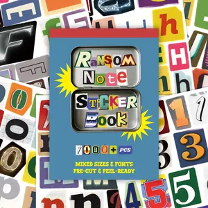 PRSTINCOL Ransom Note Sticker Book, 28 Sheets, 700+ PCS, Mixed Sizes & Fonts, Vintage Classic Cutout Aesthetic, Precut for Journaling, Crafting