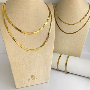 Flat Snake Chain/Herring Bone(3/4mm)  Necklace/Bracelet