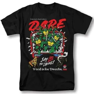 T-Shirt Sweatshirt DARE Say No To Drugs Ninja Turtles Classic Retro Vintage Graphic Tropical Wetsuit