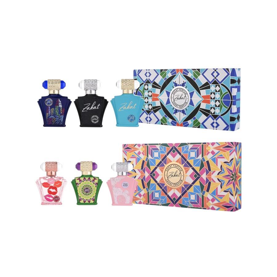 Zakat Parfum | Gift Set | Women's + Men's | Z6 + Z9 + Z7 + Z25 + Z19 + Z40 | Eau De Parfum | Unisex Fragrance | 30 ML | Bergamot - Apple - Coconut - Mandarin - Carmel Zakat Parfum | Gift Set | Women's + Men's | Z6 + Z9 + Z7 + Z25 + Z19 + Z40 | Eau De Parfum | Unisex Fragrance | 30 ML | Bergamot - Apple - Coconut - Mandarin - Carmel