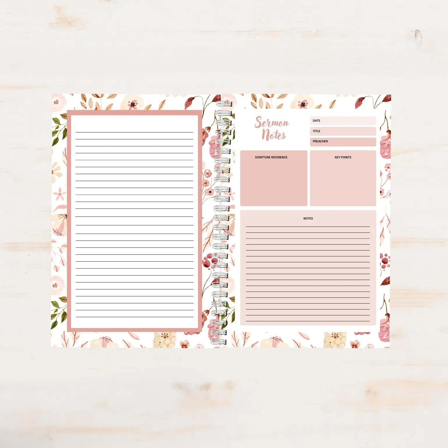 Church Notebook for Her - Church Notes - Sermon Notes Journal