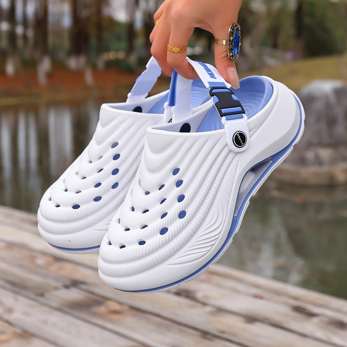 Ubetif Women's Clogs Outdoor Thick Sole Non-Slip Odor Resistant Durable Quick Drying Soft Beach Sandals.Summer Slippers