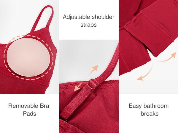 Popilush Built-in Shapewear Mini Slimming Cocktail Dress Women's Sleeveless Style Sexy Satin Square Neck Tummy Control with Inbuilt Bra Casual Popilush Built-in Shapewear Mini Slimming Cocktail Dress Women's Sleeveless Style Sexy Satin Square Neck Tummy Control with Inbuilt Bra Casual