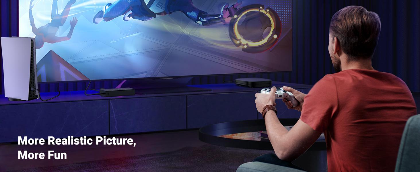 UGREEN HDMI Switch 5 in 1 Out 4K 60Hz HDMI Splitter with Remote Control, 5 Port Switcher Selector Box Support 3D CEC HDR HDCP2.2 Compatible with PS5/4/3 Xbox Nintendo Switch Roku TV Fire Stick Black,September Restock