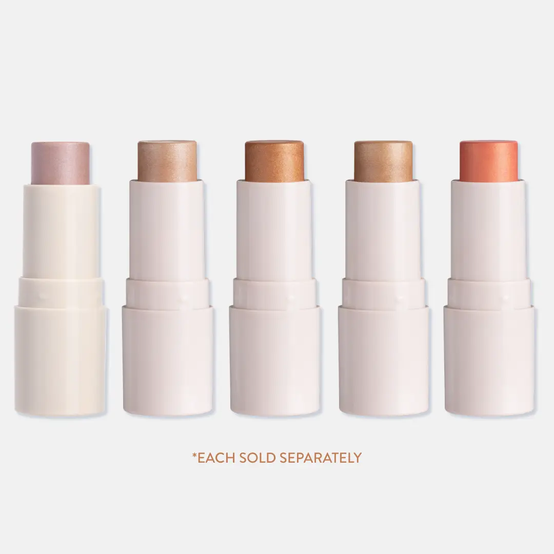 Red Aspen Cream Highlighter Stick with Vitamin E for a Dewy Lit-From-Within Glow in 5 Shades
