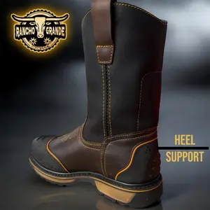 8208 Men's Slip Resistant Work Boots / Bota de Trabajo para Hombre Resistente a Resbalones