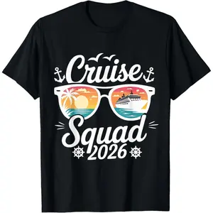 Funny Cruise Squad 2026 Summer Vacation Matching Family T-Shirt