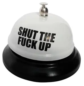 🤣 Shut The F*%k Up Bell 🔔 Funny Novelty Office Desk Home Gag Joke Gift STFU!
