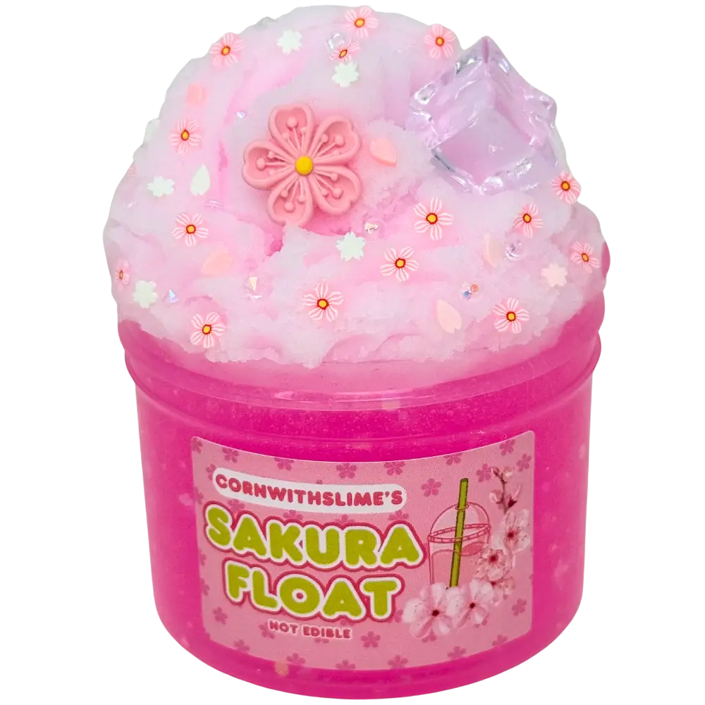 Sakura Float 8oz Slime Icee x Clear Texture Scented Cherry Blossom