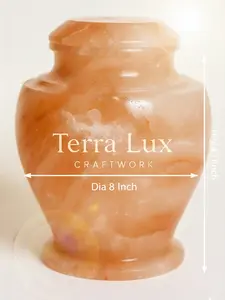 8x8x11 Inch, Himalayan Salt Biodegradable Urn, Himalayan Pink Salt Urn, Handmade Memorial Keepsake Ashes, Large & Extra Large , Pet, Child Cremation