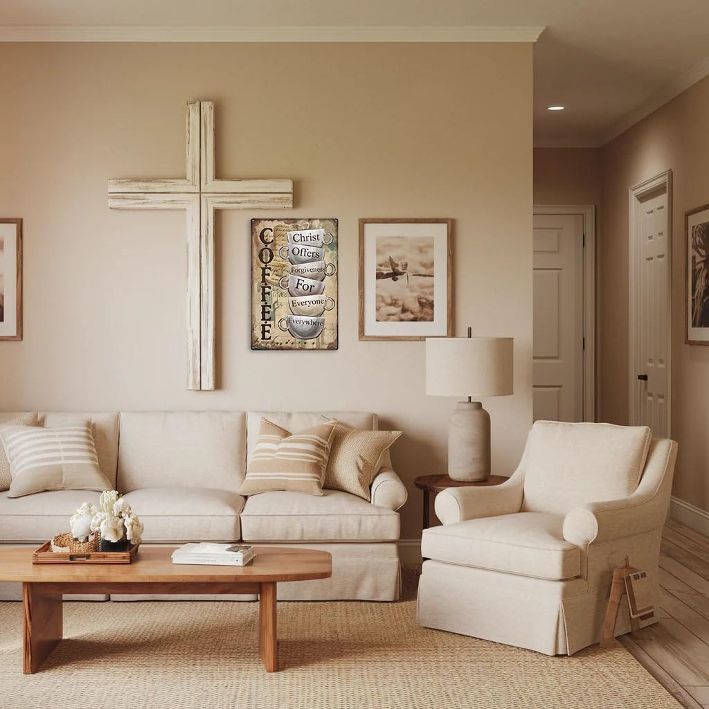 Christ Offers Forgiveness for Everyone 12x8 Metal Sign – Wall Art for Christian Kitchen & Indoor Porch, Rustic Coffee Station Decor,Office, Church & Funny Gifts Christ Offers Forgiveness for Everyone 12x8 Metal Sign – Wall Art for Christian Kitchen & Indoor Porch, Rustic Coffee Station Decor,Office, Church & Funny Gifts