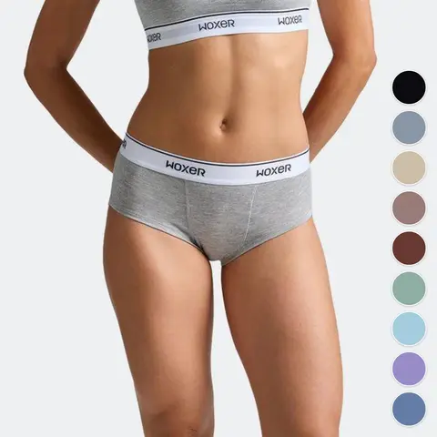 Women's Basic Minimalist Style Modal Fabric Panties - Classic, Soft, Lightweight, Seamless, Breathable 4-Way Stretch Briefs with Gusset Layer, No-Dig Waistband, Leg Support, Casual Comfy Underwear