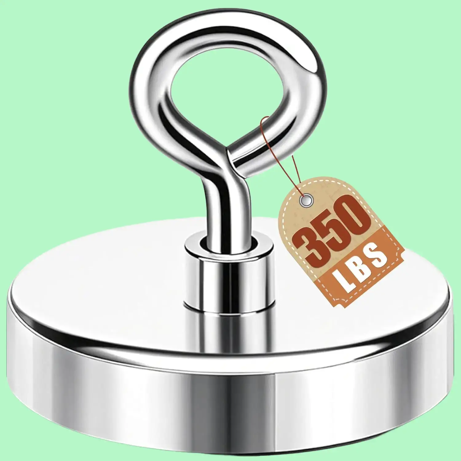 Magnet 2 Inches 350 Lbs Strong Magnets Fishing Nail Removal Tool Pickup Super Heavy Duty Security Large Tags Neodymium Big Remover Powerful Strongest Clothes Magnetic High Power (50mm), Magnet Fishing