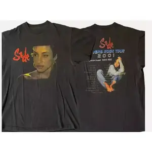2001 Sade Lovers Rock Tour 2 Sided Basic  Graphic T Shirt