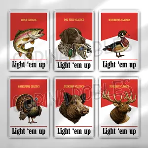 Vintage Animal Hunting Classics Poster Unframed | Vintage Hunting Collections Decor - Vintage Animal Print - Gift for Hunting Lover