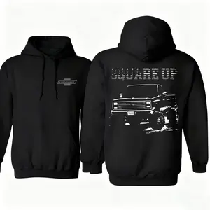 Chevrolet Square Up Truck Hoodie – Bold Vintage Truck Graphic Pullover for Chevy Fans, Squarebody Style Apparel