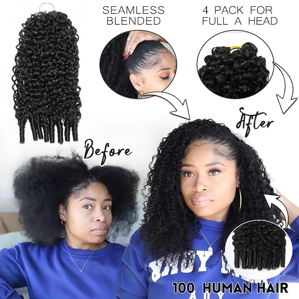 New 2026 Ramiss Body Wave Crochet Human Hair for Mircale Knots Boho Braids 4-5 Packs for Full Head, Pre-Separated 50g/Pack Time-Saving, 40 Strands/Pack Body Wave Feather Crochet Human Hair Extensions Miracle Knots Knotless Pre-Separated Crochet Braid Hair