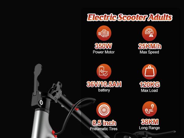 Electric Scooter for Adults 21 Miles Range 350W Motor 19MPH Max Speed 36V 7.8AH Battery Portable Folding Commuting E-Scooter with App Control & Dual Brakes SpringStatements