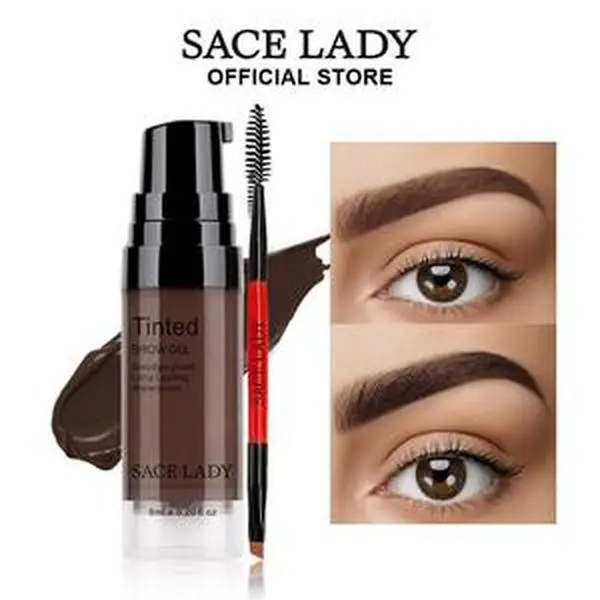 SACE LADY 3D Eyebrow Gel - 6ml Flawless Cosmetic Brow Styling Gel, 24H Lasting Waterproof Smudge-Proof Eyebrow Tint, Brow Makeup Products for Summer Use, Smoothing,back to school