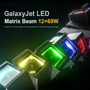 SHEHDS GalaxyJet LED 12x60W RGBW 12 Moving Head Wave Bar Light | Beam & Wash Dual Mode Stage Lighting | Professional Essential for DJs & Stage Performers | Ideal for Wedding, Bar, Concert & Live Show