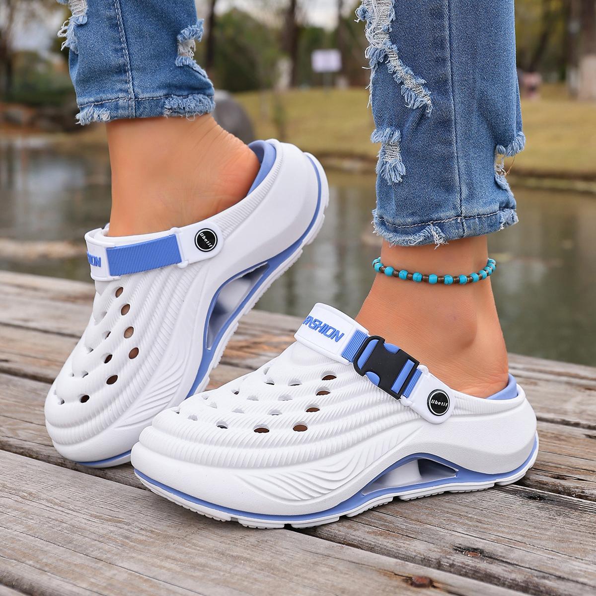 Men's and Women's  Clogs Outdoor Thick Sole Non-Slip Odor Resistant Durable Quick Drying Soft Beach Sandals.Summer Slippers