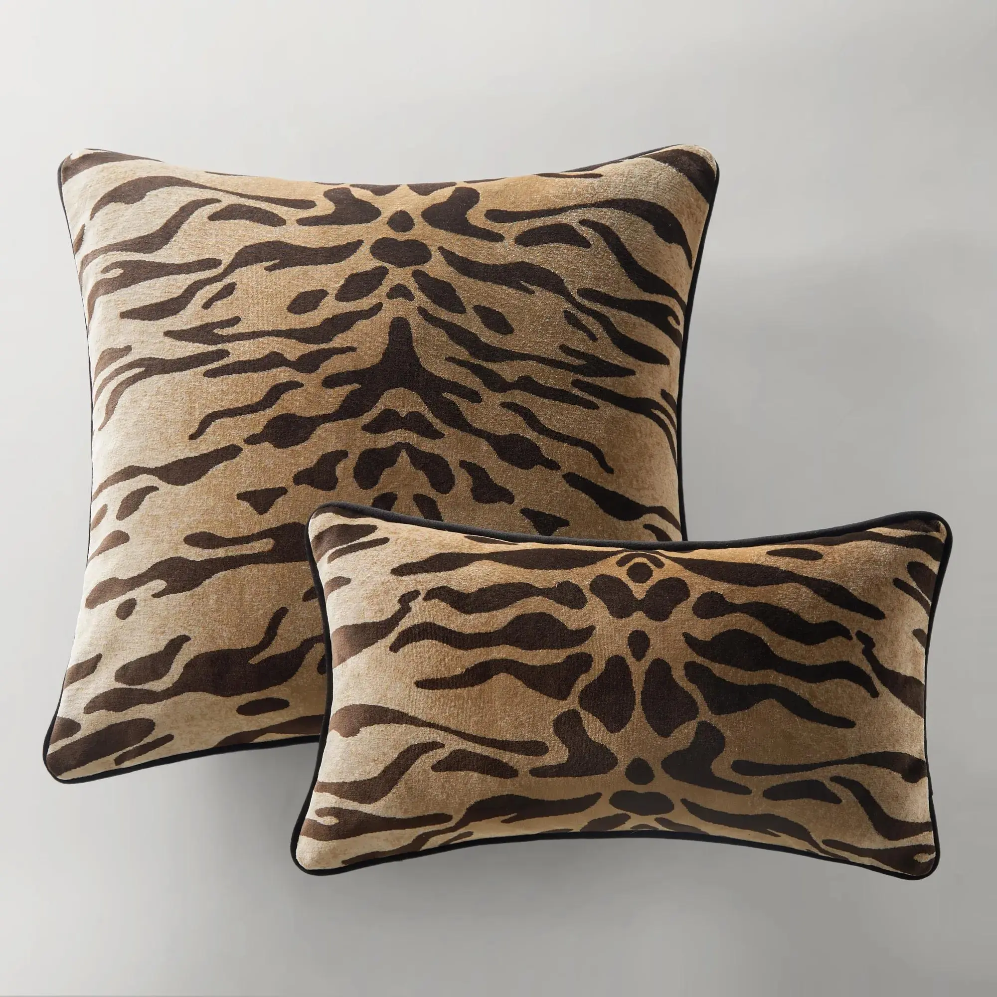 Z Gallerie Soft Bronze Animal Standard Pillow - 22in, Removable Design Cushion, Animal Standard Pillows