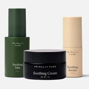Primally Pure - Sensitive Skin Soothing Set | Calm Redness + Repair Barrier | Serum, Mist & Cream Trio