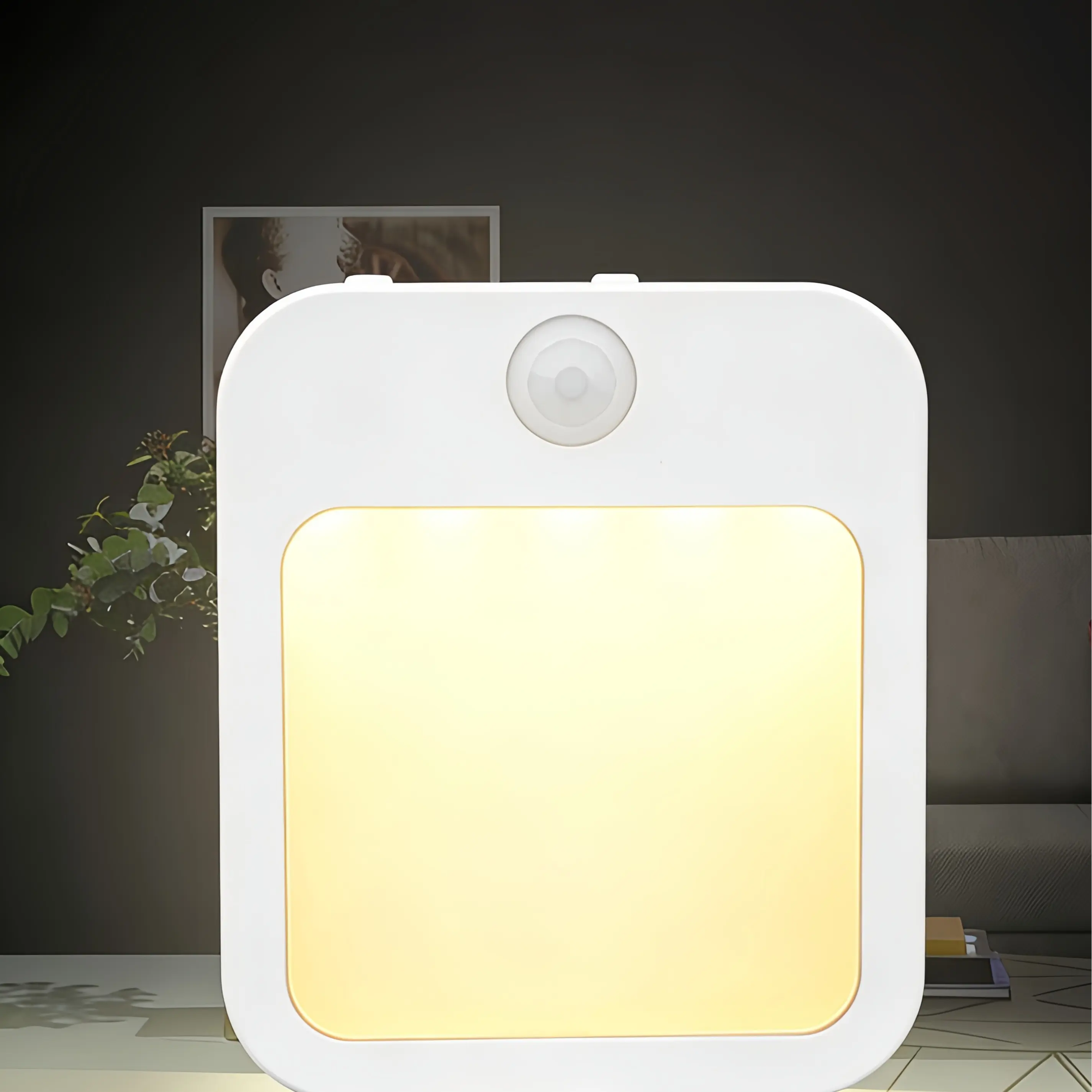 2-Mode Plug-in LED Night Light, Dusk to Dawn Auto On/Off Indoor Fixture, Hallway Light Fixtures, Home Decor Interior LED Decor Piece for Bedroom Bathroom, Home Decor Lighting