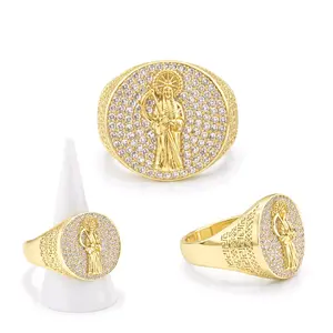 Anillo de la Santa Muerte. Anillo redondo grande con zc..Diferentes tallas. Laminado de alta calidad