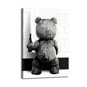Ted Movie Poster Canvas Aesthetic For The Bedroom Wall Sitting Room Dormitory Wall Office Wall Poster Decorative Painting Canvas Wall