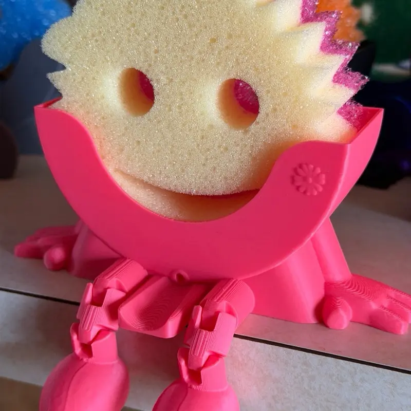 Scrub Girl Sponge Holder Kitchen Accessory 3D Printed Sponge Holder for Efficient Cleaning