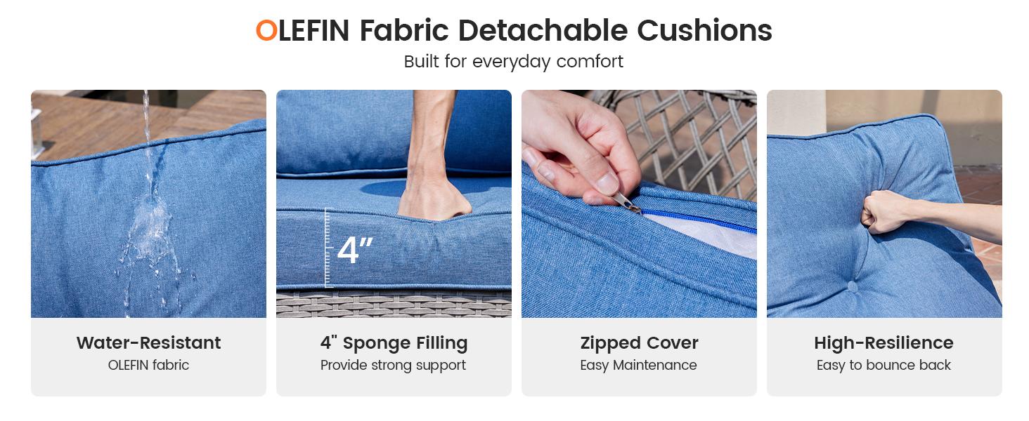 Spring Greenish UDPATIO Outdoor 3 Piece Patio Furniture Set Wicker Rocking Chair Set with 2 Rockers, 1 Side Table and 4‘’ Thick Cushions Chair Lounge for Backyard, Porch, Balcony SpringGardening Spring Greenish UDPATIO Outdoor 3 Piece Patio Furniture Set Wicker Rocking Chair Set with 2 Rockers, 1 Side Table and 4‘’ Thick Cushions Chair Lounge for Backyard, Porch, Balcony SpringGardening