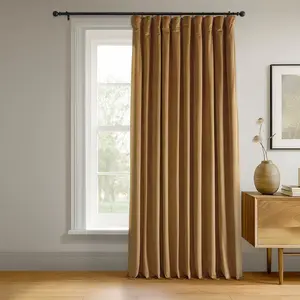 Half Price Drapes Signature Extra Wide Velvet Blackout Curtain