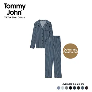 Tommy John Women’s Downtime Long Sleeve Pajama Set, Luxury Soft Lightweight Fabric, Breathable Comfort Sleepwear