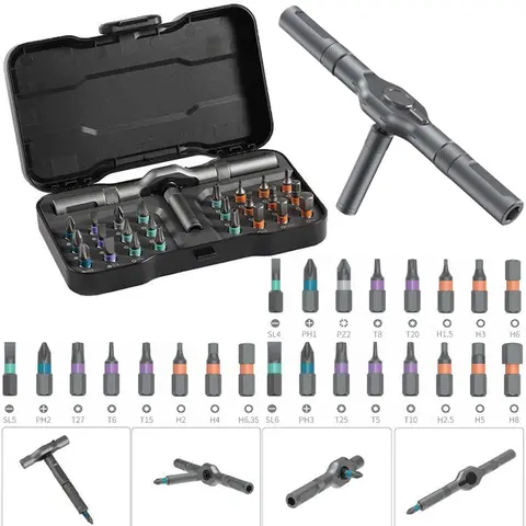 AWEE 24-in-1 Magnetic Ratchet Screwdriver Set, Interchangeable Multi-Function DIY Tool, Compact Portable for Home Repair & Maintenance, Perfect Gift for Handymen