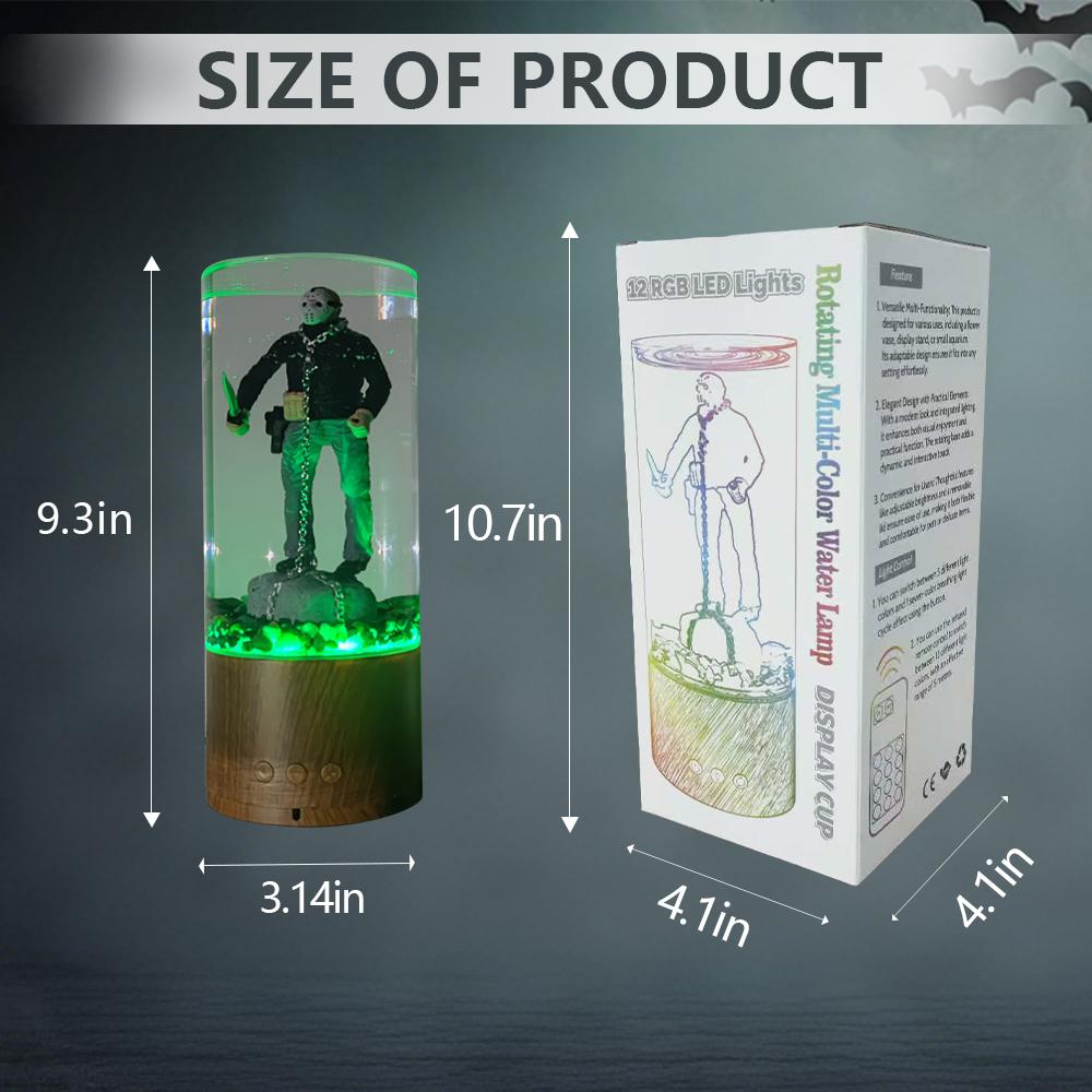 【FaddishDeal】Upgraded Rotating Lighting Hydroponic Vase, Movie Decorative Water Lamp, Desktop Decorative Arrangement, Birthday and Halloween Decorations and Gifts.