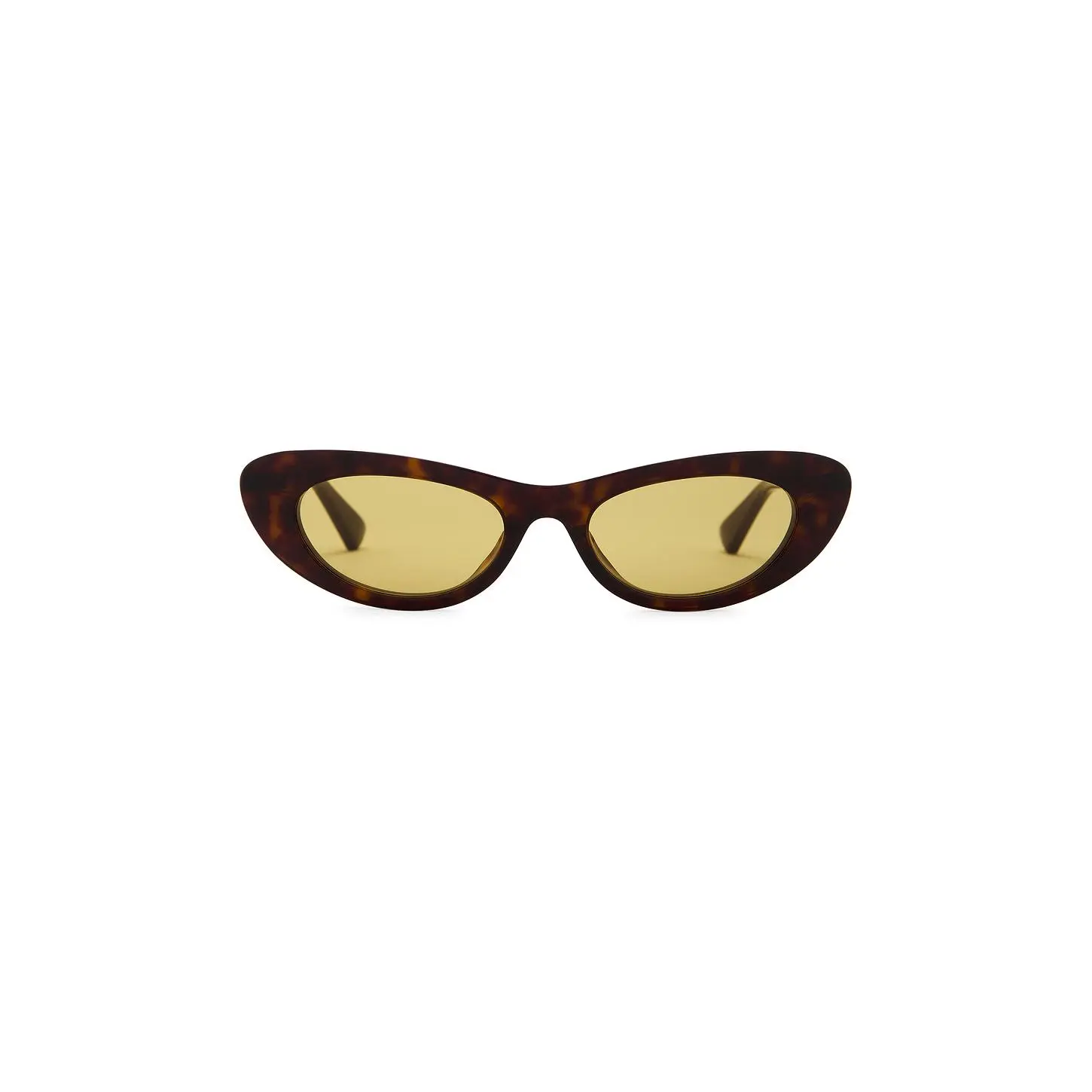 Bottega Veneta Cat Eye Sunglasses in Havana & Yellow