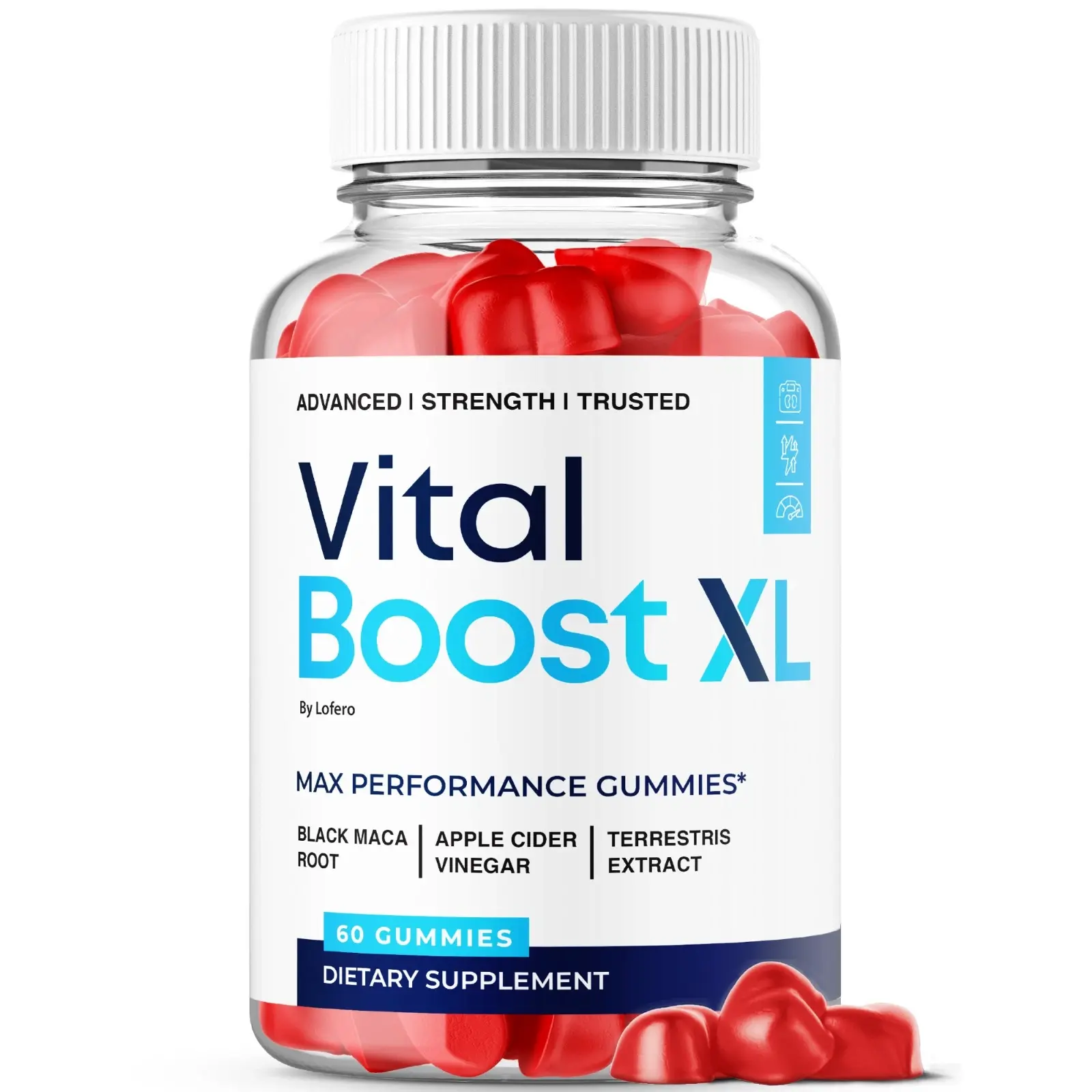 Vital Boost XL Chewable Gummy Vitamins - 1 Pack Advanced Formula Natural US Energy Support Supplement, 60 Pieces Daily Dietary Immune & Metabolism Fitness Aid