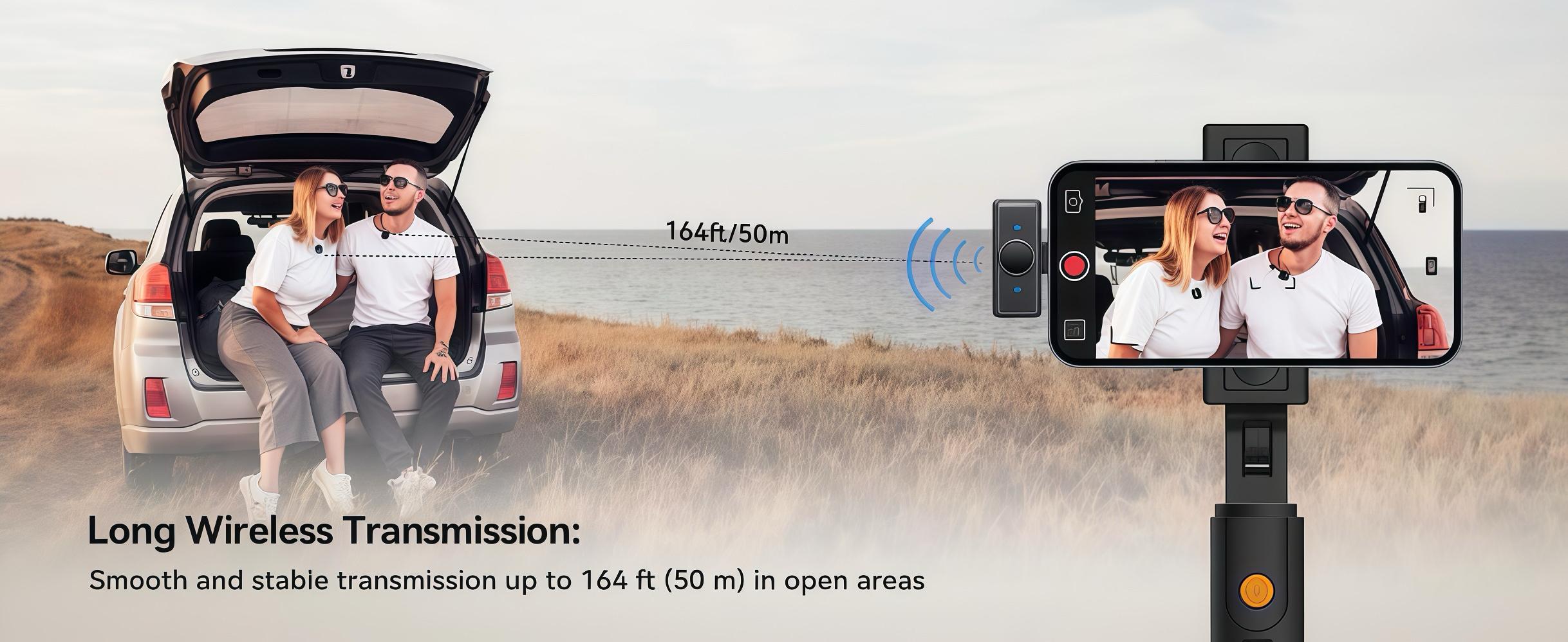 Wireless Lavalier Microphone for iPhone iPad Android With Charging Case Audio Smartphone Audio Smartphone